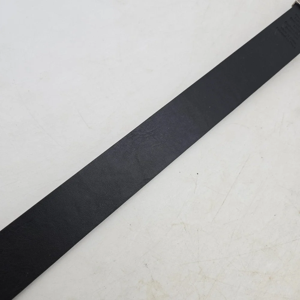 Structure Belt Brown Black Reversible Genuine Leather Mens 32 Gunmetal Buckle